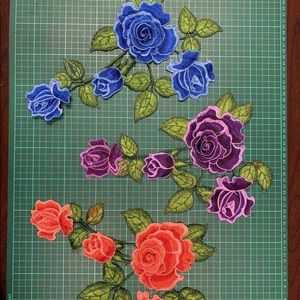 patches sew on 3D available in 3 colors.